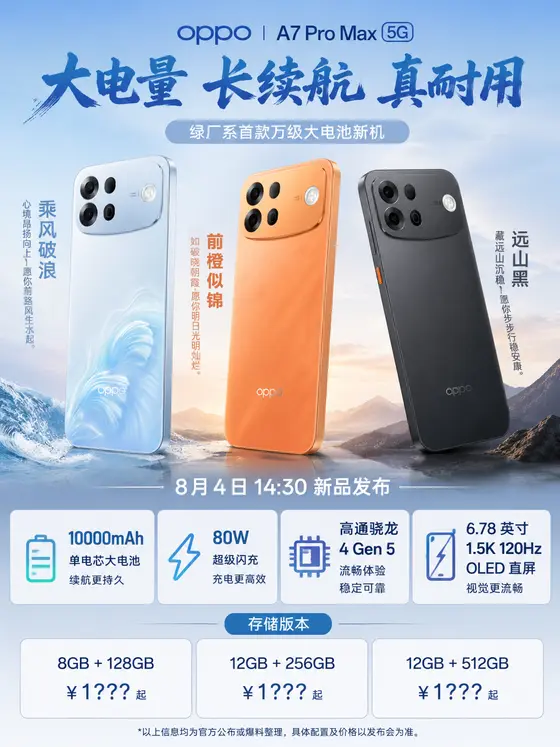 OPPO 这次把“长续航”直接做成核心卖点了